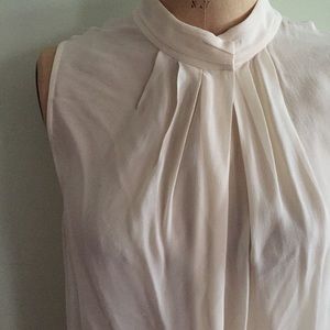 Artizia Pleated Cream Silk Blouse